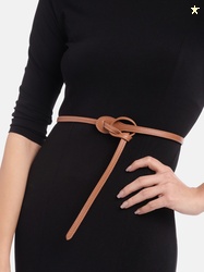 Berrylush Women Tan Brown PU Belt