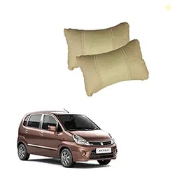Kandid Beige Football Design Car Neck Rest Cushion with Adjustable Str
