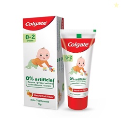 Colgate Toothpaste For Kids Cavity Protection (0-2 Years), Natural Fru