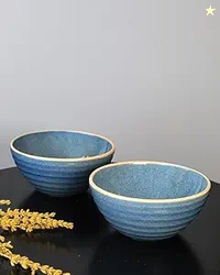 VOLA Organic Big Bowl Set of 2 Aesthetic Design Made with Ceramic (Por