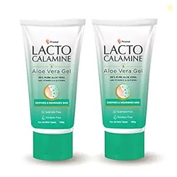 Lacto Calamine Aloe Vera Gel For Face | 150g Each - Pack of 2 | Moistu