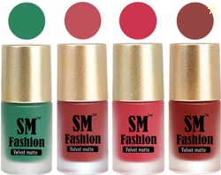 Matte Nail Polish Combo | Velvet Dull Matte Nail Paint Green-Peach Pin