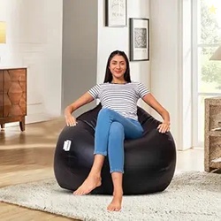 Amazon Brand - Solimo Bean Bag Cover 4XL Without Beans, Faux Leather B