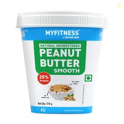 MYFITNESS All Natural Peanut Butter Smooth 510g | 100% Roasted Peanuts