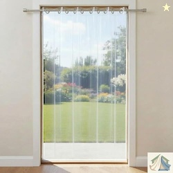 Linencasa Home Transparent PVC AC Curtain for Window 5 Feet, Pack of 1