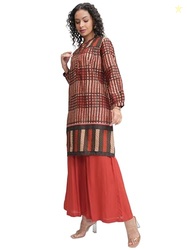 Vishudh Women Regular Fit MANDARIN COLLAR CO-ORD SET VPCS000070 Multic