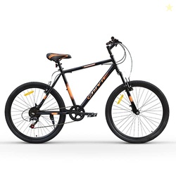 Jyva 26T 7 Speed Carbon Steel Mountain Bike, Multicolor, 18 Inch Frame