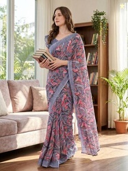 Anmi Floral Print Daily Wear Georgette Saree