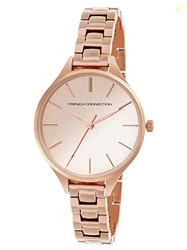 French Connection Women's Ella Analog Watch Rose Gold Strap-FCS003C