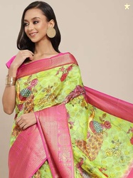 Silk Land Ethnic Motifs Banarasi Art Silk Saree