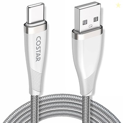 COSTAR 3A 65W USB-A to Type CFast Charging Cable, 4.9 Feet (1.5M), Bra