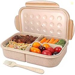 Lunch Box 3 Compartment Insulated Lunch Box Reusable Microwave/Freezer