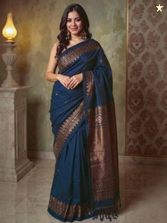 VILLE FASHION Woven Design Zari Kanjeevaram Saree