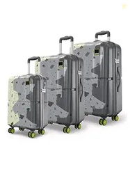 Safari Tazzo 8 Wheels Set of 3 Trolley Bag Hard Case Polycarbonate, 36