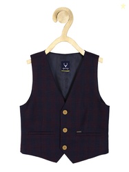 Allen Solly Junior Boys Woven Design Waistcoat