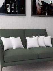 LA VERNE Set of 5 White Striped Cushion Fillers