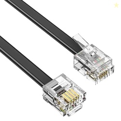 FEDUS 1.5 Meter Telephone Line Landline Extension Cord Cable Male To m