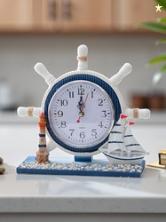Spiaty White & Blue Vintage Table Clock