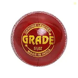 DSC Grade Cricket Leather Ball - Premium Alum Tanned, Four-Piece Profe