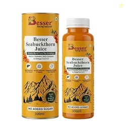 Besser Seabuckthorn Juice 300ml | Himalayan Superfruit Drink | Rich in