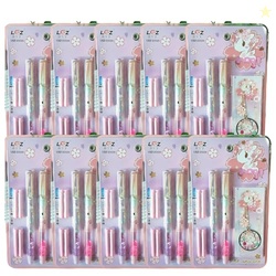 Crackles Cute Unicorn Glittery Fountain Pen Set With Book Mark For Gir