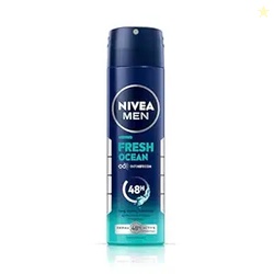 NIVEA Men Fresh Ocean Deodorant Spray, 150ml | 48 H Active Odour Prote