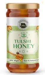 Indu Foods Tulshi Honey, 100% Virgin Raw and Natural, Pure Herbal Swee