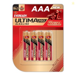 Eveready Ultima Alkaline AAA Battery| Pack of 4 | 1.5 Volt | 400% Long