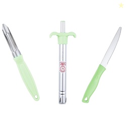 Anjali 3-Piece Kitchen Tool Set  1 Knife 1 Peeler, 1 Lighter  Ideal fo