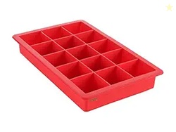 Clazkit Silicone Ice Tray  Flexible 15-Cube Ice Mold Easy Release, BPA