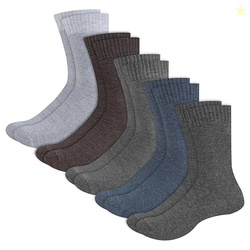 SWAGR Thermal Woolen Winter Calf Length Socks for Men Thick Terry Towe