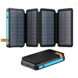 LRSA Solar Power Bank, 20000mAh, Foldable Multiple Solar Panels, Porta