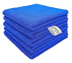 SOFTSPUN Microfiber Cleaning Cloths 5pcs 40x40cms 340GSM Blue! Highly 