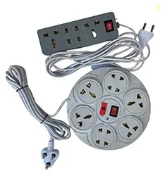 MLU ABS Extension Board Combo of 8+1 Round & 4+1 Long Strip 4 mtr Cord