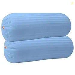 JDX Soft Hotel Quality Premium Fiber Bolster Set of 2- (Sky Blue)