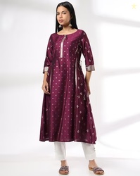 AVAASA MIX N' MATCH Women Printed Straight Kurta