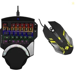 ZEBRONICS Zeb-Max Atom One-Handed RGB Gaming Mechanical USB Keyboard, 