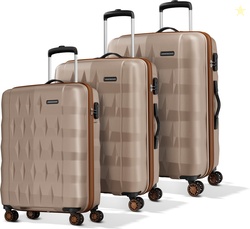 ARISTOCRAT Hard Body Set of 3 Luggage 8 Wheels - Comet ...