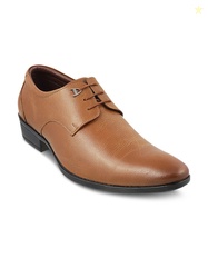 Mochi Men Tan Brown Formal Leather Derbys