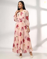 FIG Women Floral Print Fit & Flare Dress