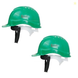 Robustt Safety Helmet - Green (Pack of 2) | Adjustable Headband | Heav