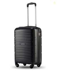 SNITCH Loop Cabin Size Black Polypropylene Hard Travel Suitcase - Trol