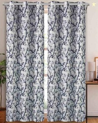 GOOD HOMES Set of 2 Floral Print Door Curtains