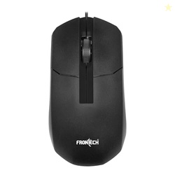 FRONTECH Power Wired USB Mouse, 3-Button, 1000 DPI Optical Sensor, Plu