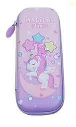 Crackles Premium Stylish Unicorn Print Hardtop EVA Pencil Case School 