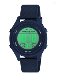 PAPIO Women Round Dial & Silicon Straps Digital Watch DIGITAL-027 BLUE