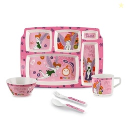 Cello Kidzbee Pentameal Tinker Bell Melamine Meal Set for Kids Set of 