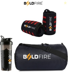 BoldFire Fitness ComboWrist Band With Gym Bag & 700ML Gym Shaker with 