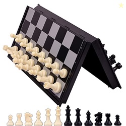 Chess Board 10x10 Magnetic Chessboard Game Set with Folding Travel Por