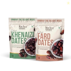 KitchenSmith Khenaizi & Fard Dates - Pack of 2 (400gm Each) | Omani/Fa